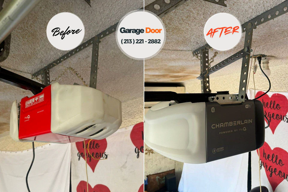 Before and after: garage door repair University Place, WA